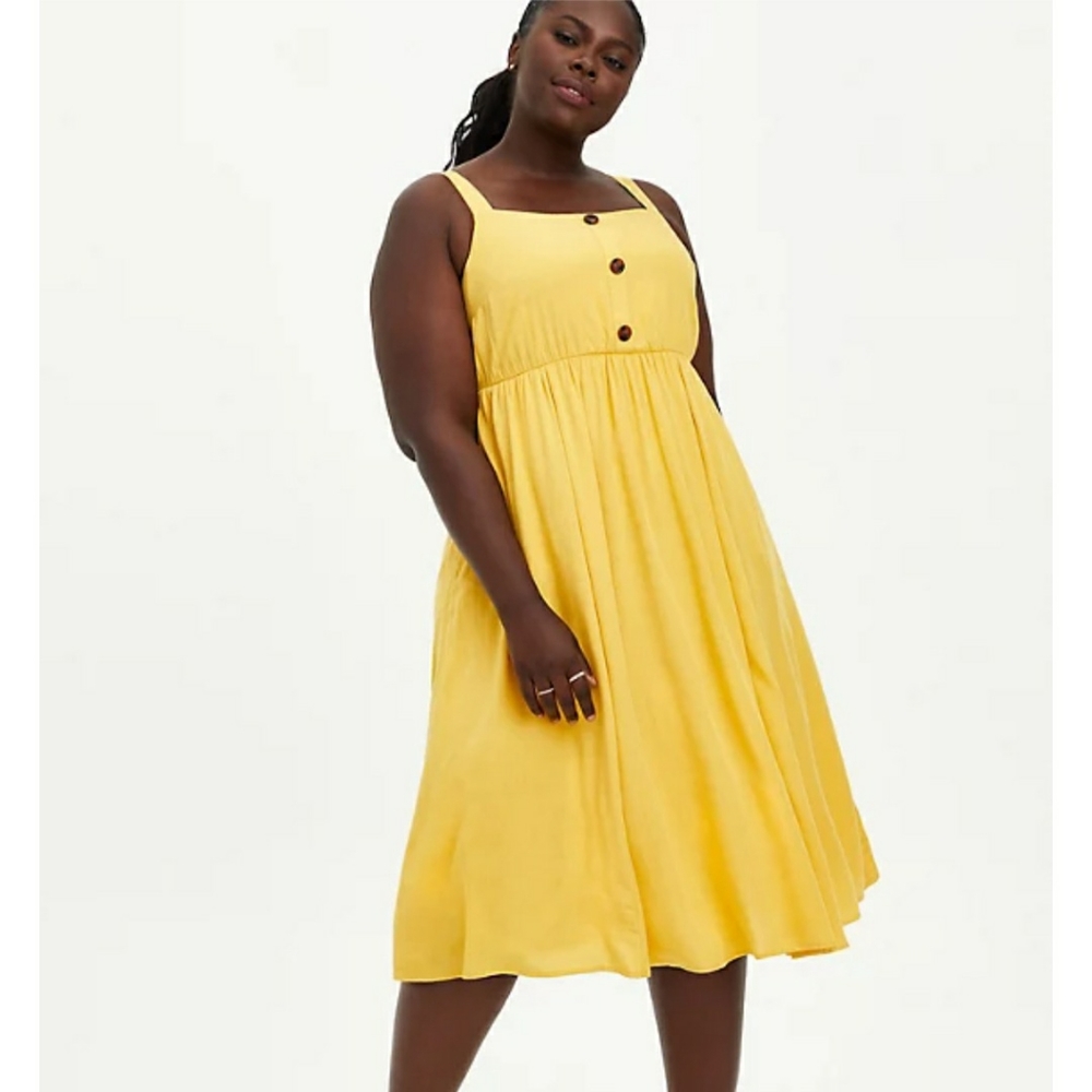 NWT Torrid Cross Hatch Pinafore Midi Dress  Size 0 or Size 12